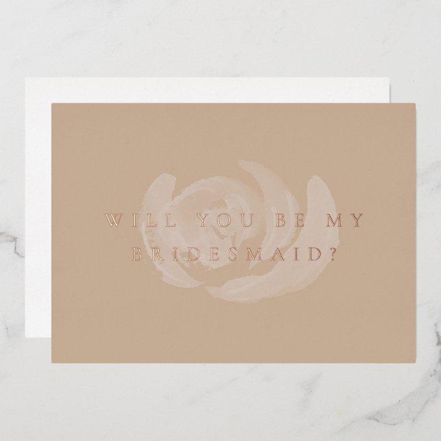 Floral Seras-Tu Ma Carte D'Épouse Gold Foil (Recto/Verso)
