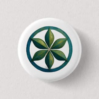 Floral Serenity Art Badge 1 Inch Round Button