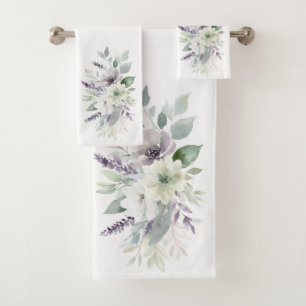 Floral Serenity Bath Towel Trio