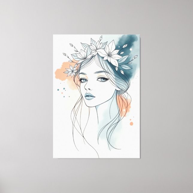 Floral Serenity Canvas Print (Front)