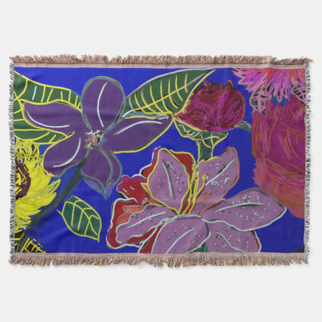 Floral Sessions  Throw Blanket (Front)