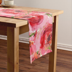 Floral  short table runner