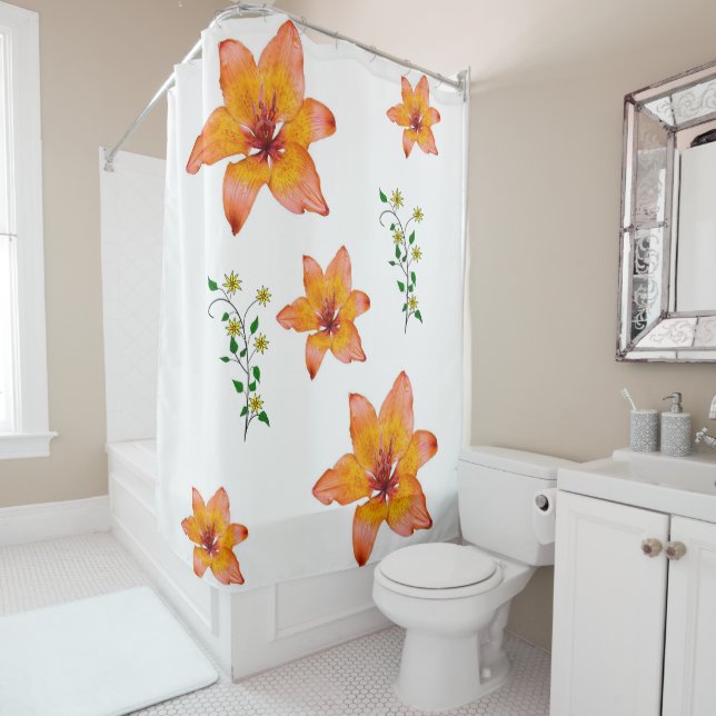 Floral shower curtain (In Situ)