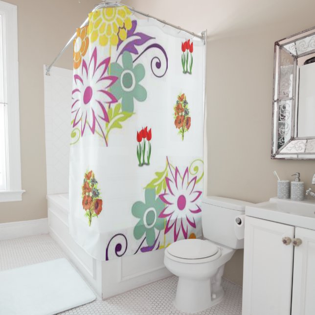 Floral Shower Curtain (In Situ)