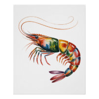Floral Shrimp Art Custom
