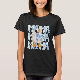 Floral Silly Goose Boho Mama Mom Farm Duck Animal T-Shirt