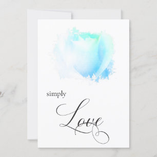 *~* Floral SIMPLEMENT LOVE Pastel Rose Invitation