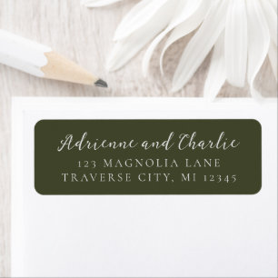 Floral Simplicity 1 Modern Green Return Address