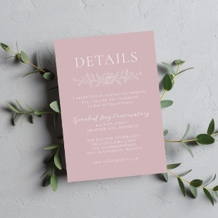 Floral Simplicity 1 Moonlight Minimal Wedding Enclosure Card