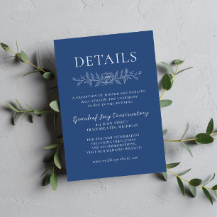 Floral Simplicity 1 Wisteria Minimal Wedding Enclosure Card