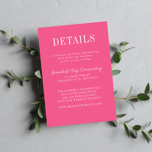 Floral Simplicity 2 Carnation Minimalist Wedding Enclosure Card