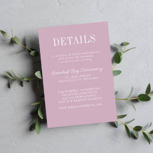 Floral Simplicity 2 Wisteria Minimalist Wedding Enclosure Card