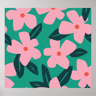 Floral Simplicity: Abstract Beauty Poster