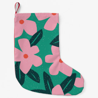 Floral Simplicity: Abstract Beauty Small Christmas Stocking