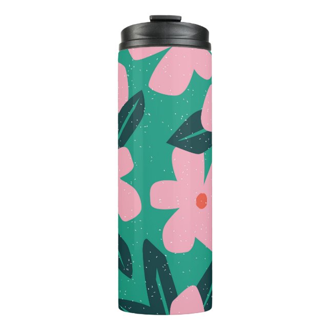 Floral Simplicity: Abstract Beauty Thermal Tumbler (Front)