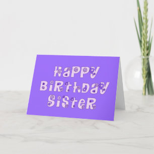 Floral Sister Birthday Greeting Card