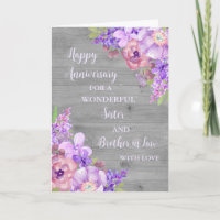 Floral Sister & Brother in Law Anniversary