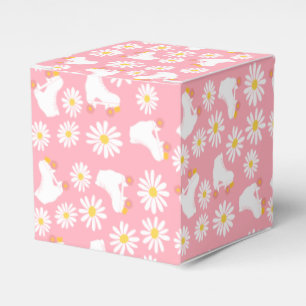 Floral Skates Roller Skating Pattern Birthday Favor Box