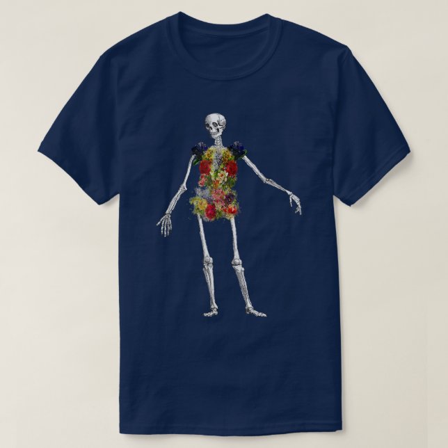 floral skeleton sugar  hands doctor anatomy hands  T-Shirt (Design Front)