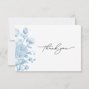 Floral Sketch Thank You Card