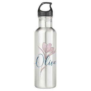 Floral Sketch watercolor Personalized 710 Ml Water Bottle