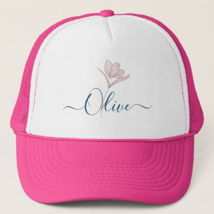 Floral Sketch watercolor Personalized  Trucker Hat