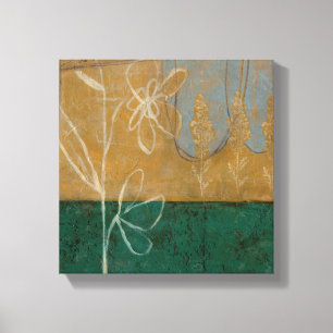 Floral Sketch with Wildflower and Plants Canvas Print