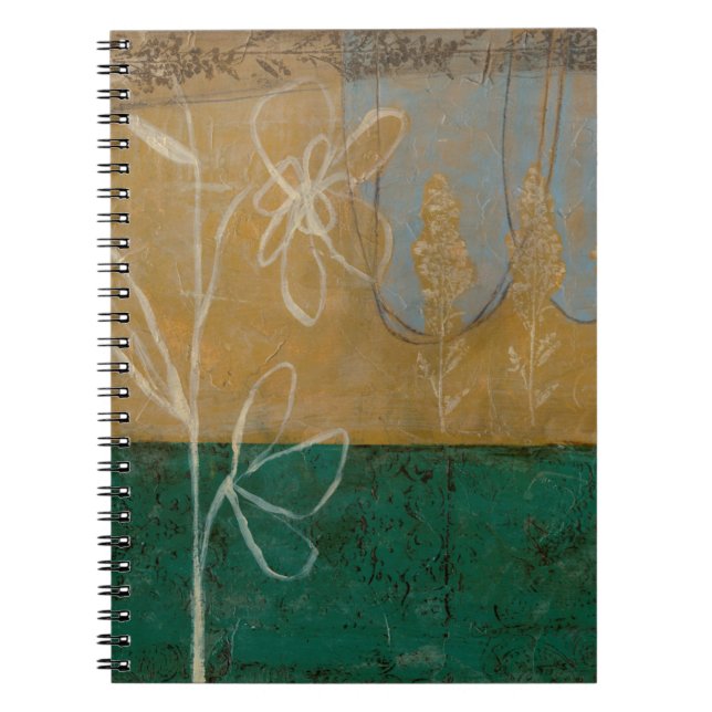 Floral Sketch with Wildflower and Plants Notebook (Front)