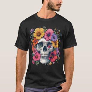Floral Skull Aesthetic  T-Shirt