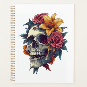 Floral Skull Bloom Planner