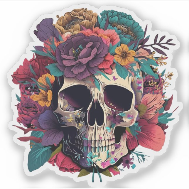 Floral Skull Bones and Botany (Front)