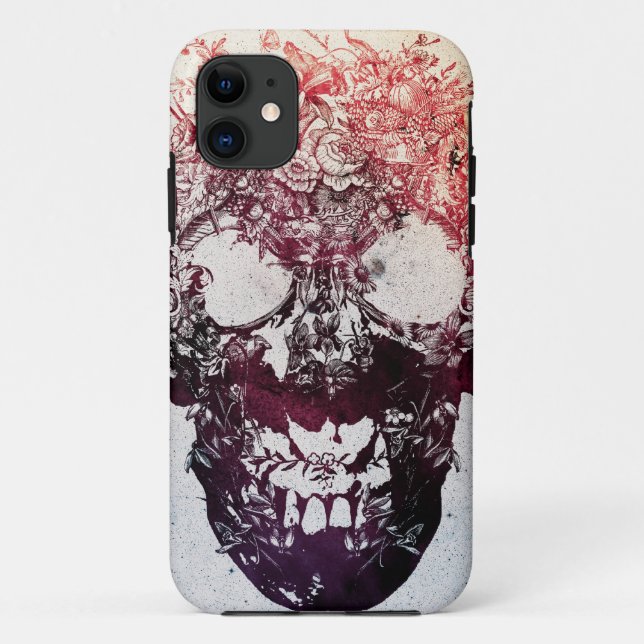 Floral Skull Case-Mate iPhone Case (Back)