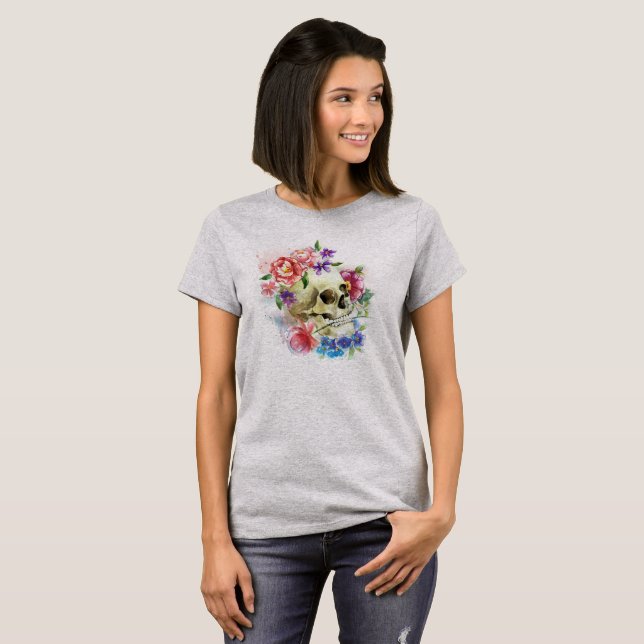 Floral Skull Dia de los Muertos | Shirt (Front Full)