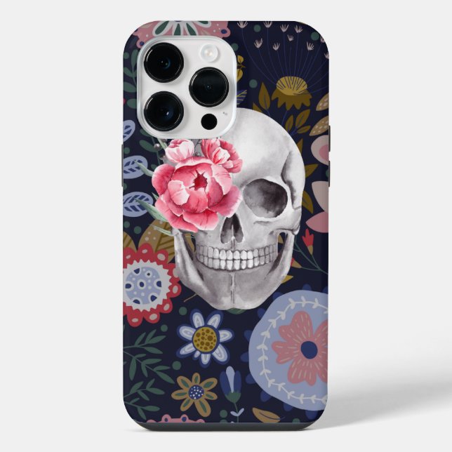 Floral Skull iPhone Case (Back)