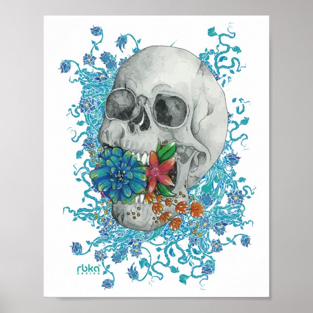 Floral Skull Poster (Front)
