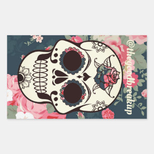 Floral Skull Sticker