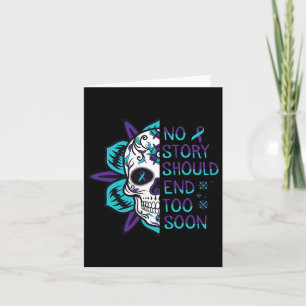 Floral Skull Suicide Awareness Mental Health  Card
