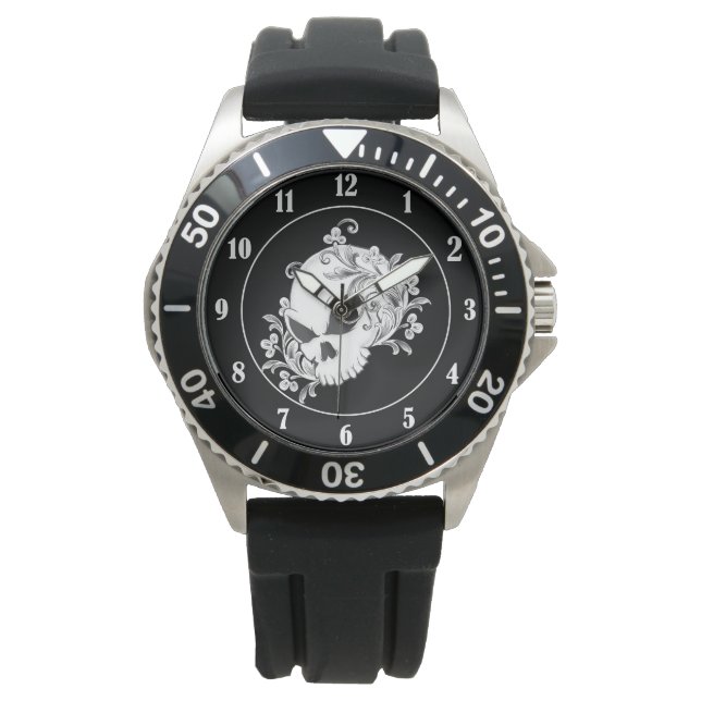 Floral Skull Watch (Front)