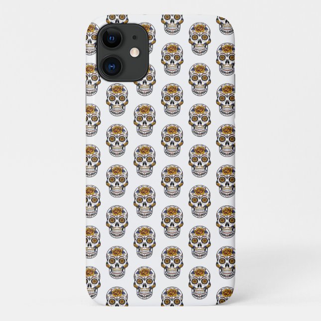 Floral Skulls Pattern  Case-Mate iPhone Case (Back)