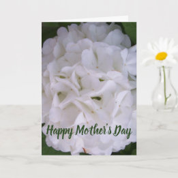 Floral Snowball Bloom Happy Mothers Day Card