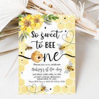 Floral So Sweet To Bee One Bee 1st Birthday