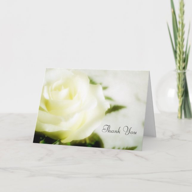 Floral Soft Yellow Rose Sympathy Thank You (Front)