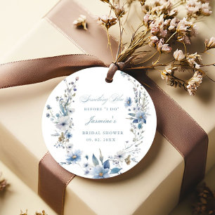 Floral Something blue before i do Bridal Shower Favour Tags