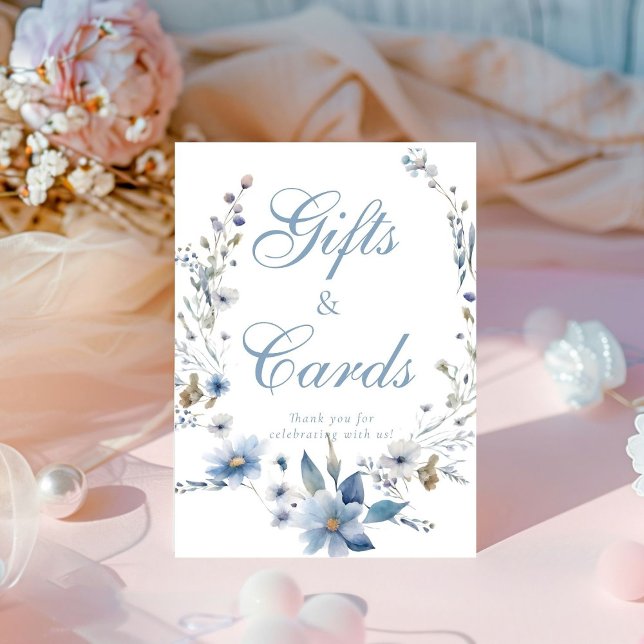 Floral Something blue before i do Gift & Card Sign (Creator Uploaded)