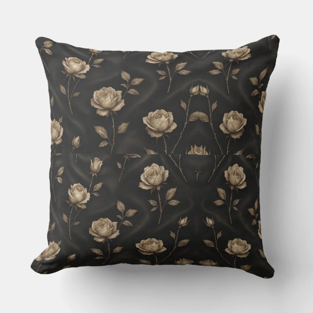 Floral Soup in Design Throw Pillow (Front)