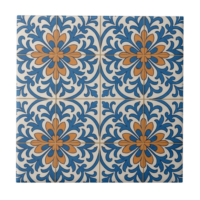 Floral Spanish Tile (Front)