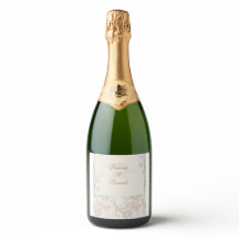 floral sparkling wine label