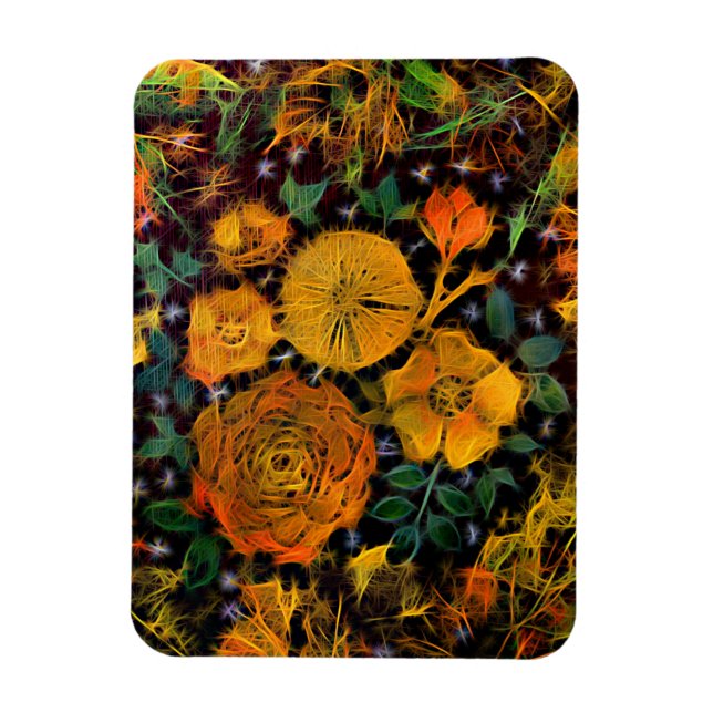 Floral Sparks  Magnet (Vertical)