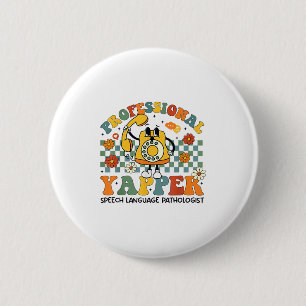 Floral Speech Language Pathologist Slp Professiona 2 Inch Round Button