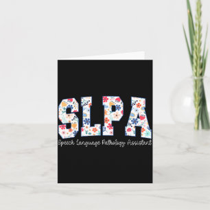 Floral Speech Language Pathology Istant Slpa Appre Card